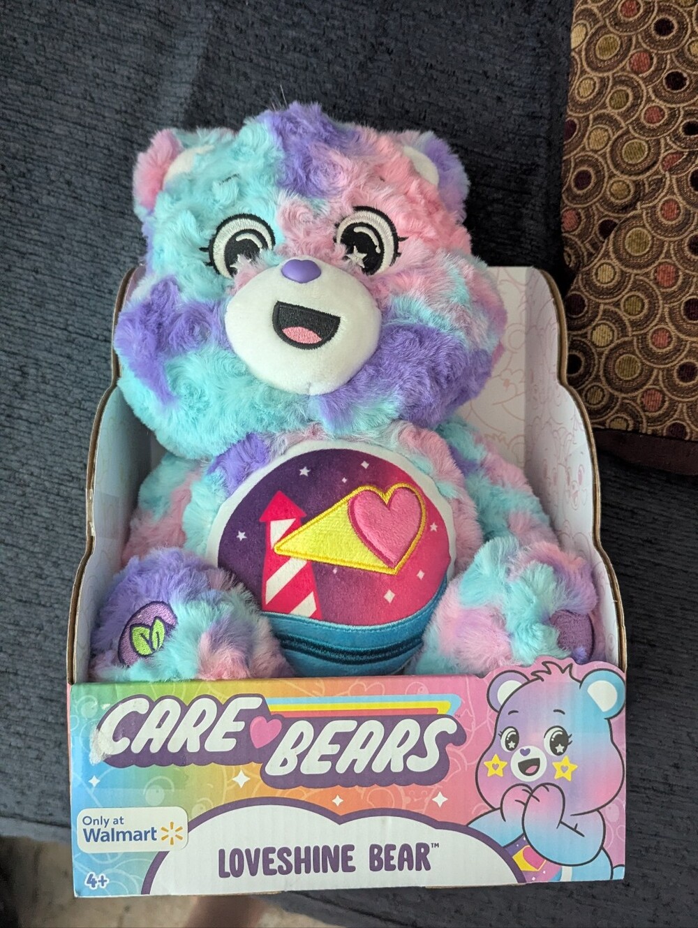 Care Bears LoveShine Bear Plush - Pink, Purple & Teal